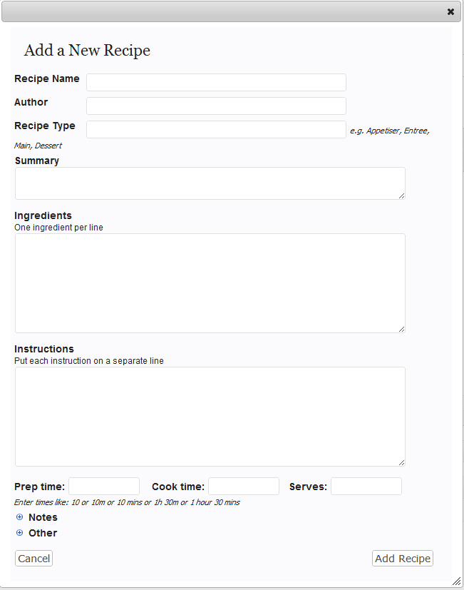 Making your recipe printable Making your recipe printable