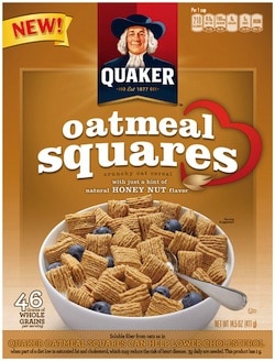 Quaker Oatmeal Squares Honey Nut Quaker Oatmeal Squares Honey Nut