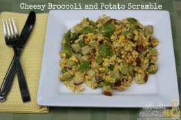 Cheesy Broccoli and Potato Scramble