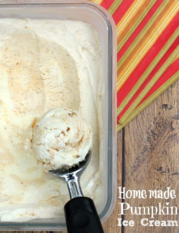 Easy Homemade Pumpkin Ice Cream | Confessions of an Overworked Mom